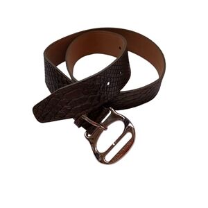 Michael Kors Animal Skin Belt Pewter